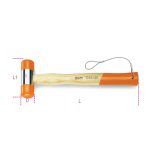 Beta 1390HS 45 Mazzuole con battenti intercambiabili in materiale plastico manico in legno H-SAFE 013904045