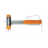 Beta 1392HS 60 Mazzuole antirimbalzo con battenti intercambiabili in materiale plastico manico in acciaio H-SAFE 013924060