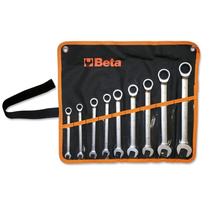 Beta 141/B9 Serie di 9 chiavi combinate a cricchetto diritte (art. 141) in busta 001410069