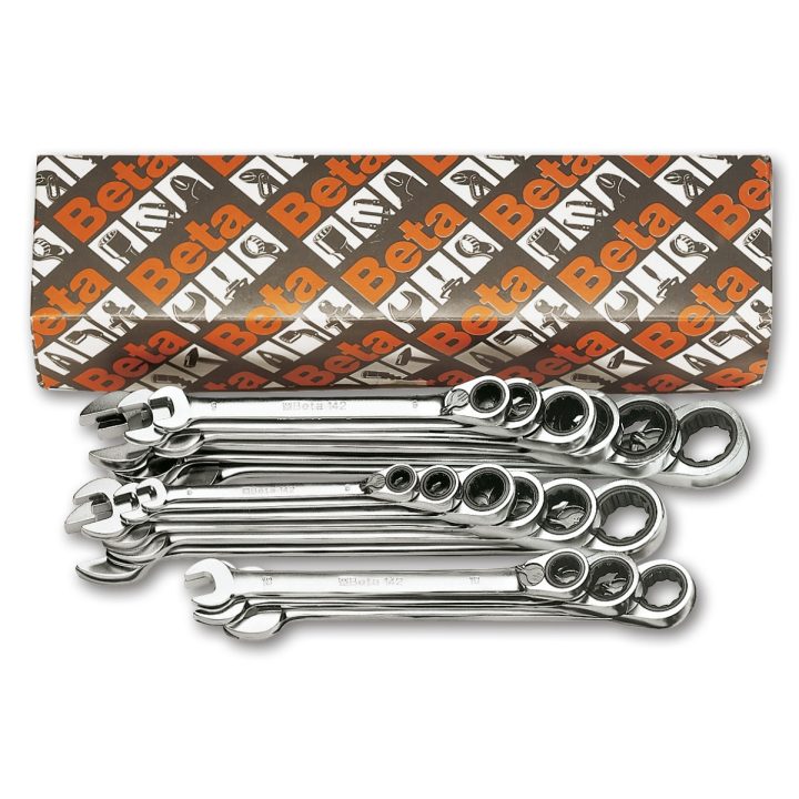 Beta 142/S17 Serie di 17 chiavi combinate a cricchetto reversibile (art. 142) 001420068