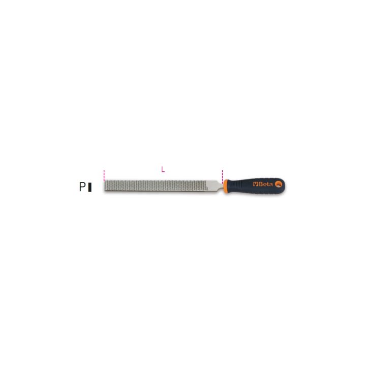 Beta 1719BM/RL Raspa/lima piatta con impugnatura bimateriale antiscivolo 017190360