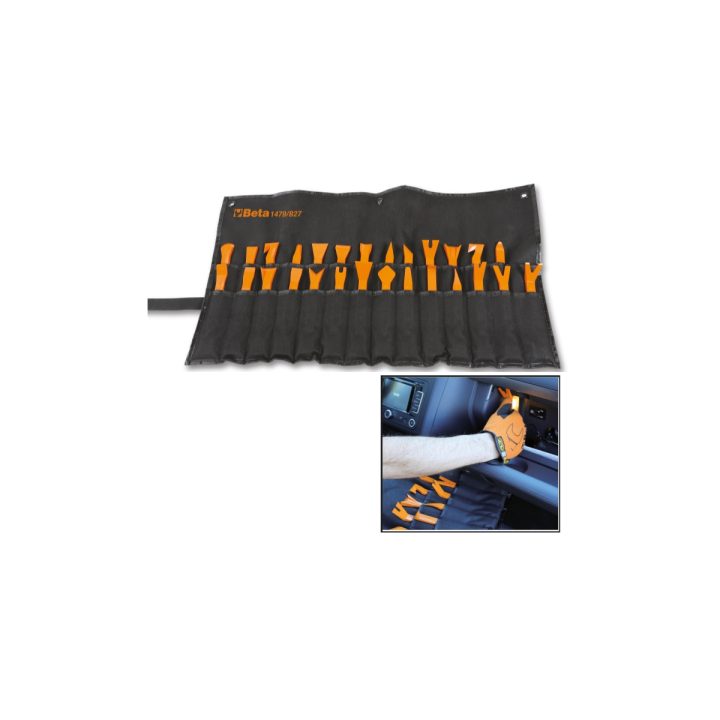 Beta 1479/B27 Kit di 27 attrezzi in nylon per pioli e interventi su plastiche e guarnizioni 014790407