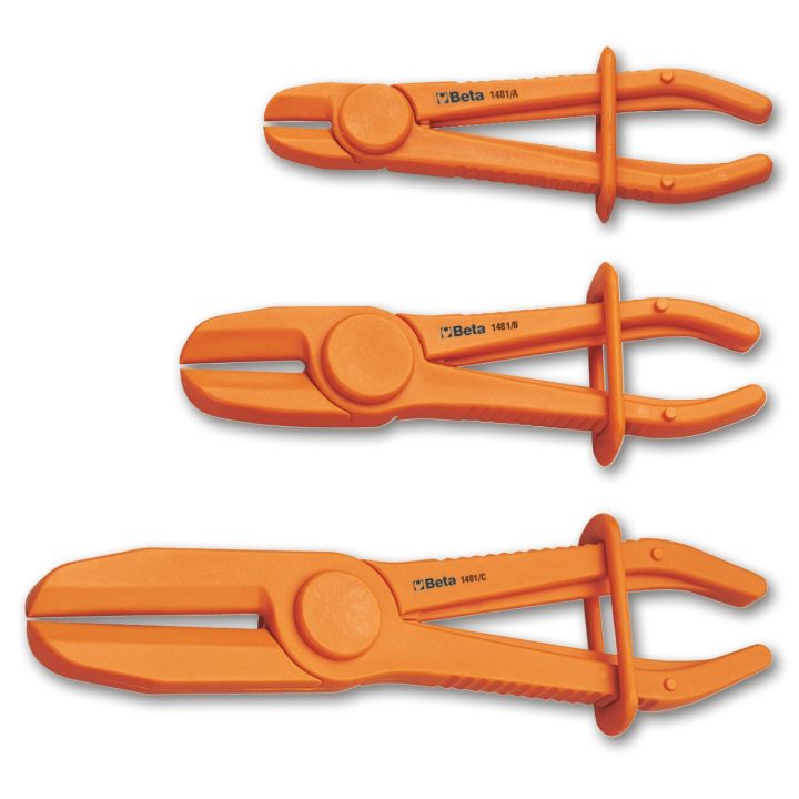 Beta 1481PL/S3 Serie di 3 pinze in plastica per occlusione tubi e manicotti (art. 1481PL/A, 1481PL/B, 1481PL/C) 014810200
