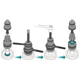 Beta 1531/C7 Kit estrazione anello interno cuscinetto ruota dal mozzo 015310107