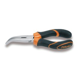 Beta 1164BM 200 Pinze a becchi piatti lunghissimi piegati zigrinati impugnatura bimateriale 011640040