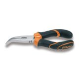 Beta 1164BM 200 Pinze a becchi piatti lunghissimi piegati zigrinati impugnatura bimateriale 011640040