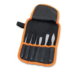 Beta 38/B6N Serie di 2 punzoni, 1 bulino, 2 scalpelli piatti e 1 ugnetto in busta avvolgibile in poliestere 000380016