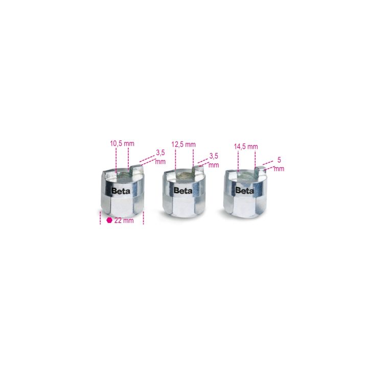 Beta 1557/S3 Serie di 3 chiavi per ghiere ammortizzatori 015570010