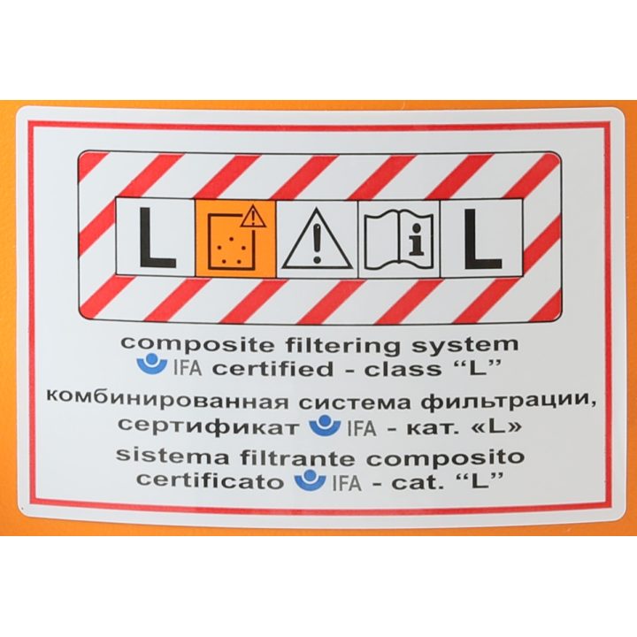 Beta 1872L 35 Aspiratore 35 litri per solidi e liquidi classe certificata "L" 018720135