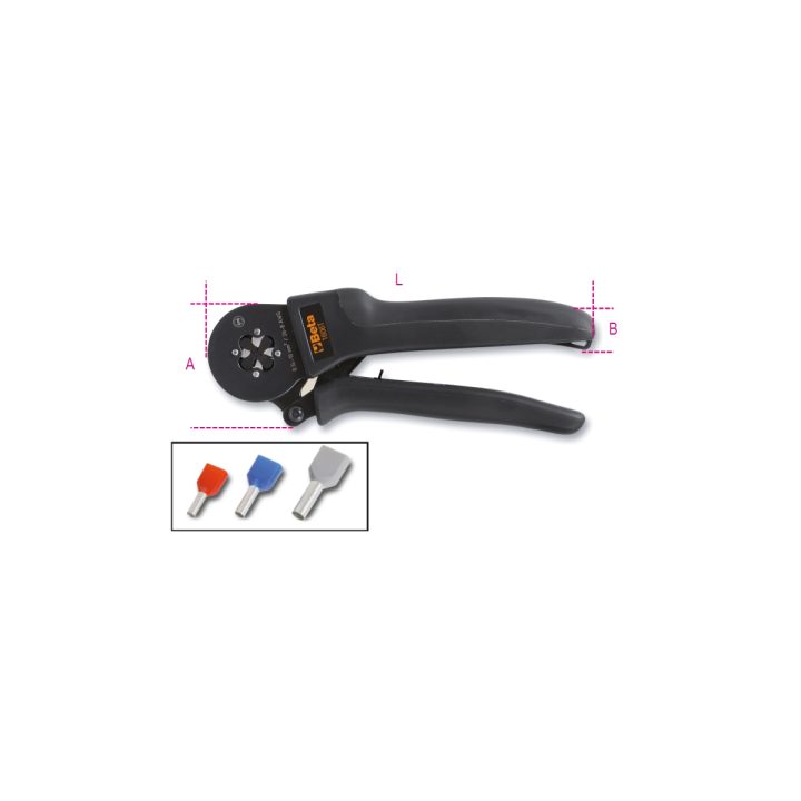 Beta 1606T Pinza per capicorda a tubetto, crimpatura su 4 lati 016060005