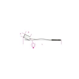 Beta 1715FL/B Specchietto flessibile rettangolare con illuminazione 017150115