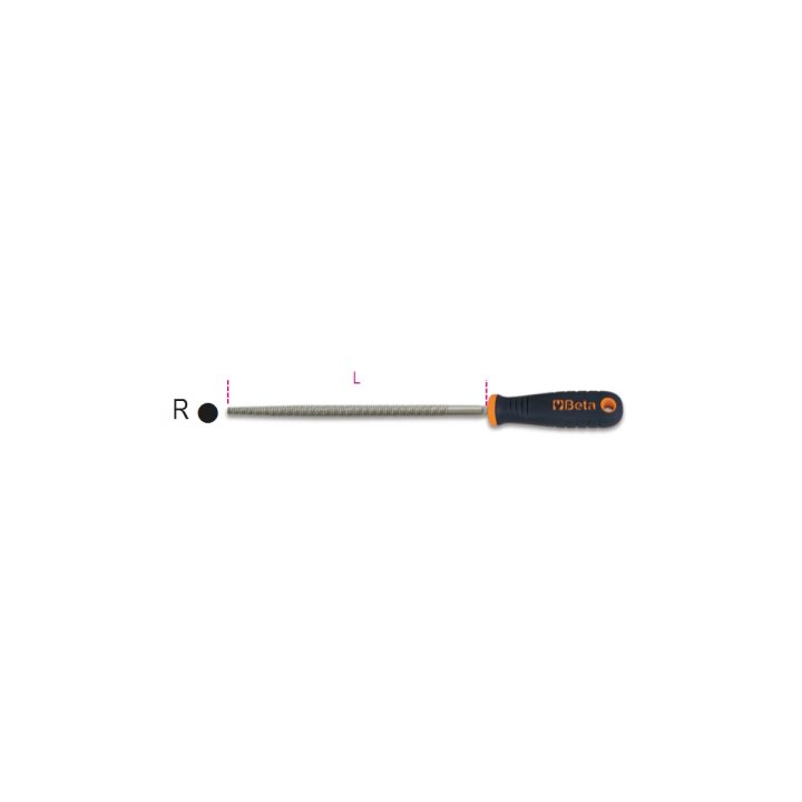 Beta 1719BM/RR Raspa tonda con impugnatura bimateriale antiscivolo 017190351