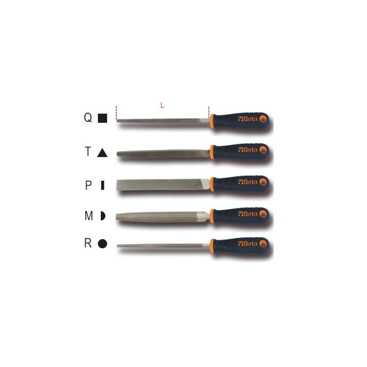 Beta 1719BMD8/T Lime a taglio bastardo 8" impugnatura bimateriale antiscivolo 017190223