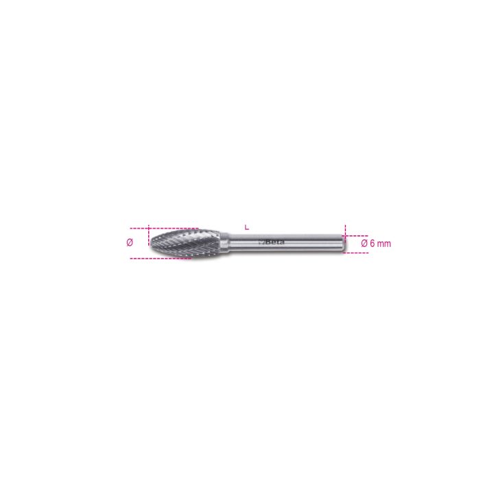 Beta 426MD/OG12 Lime rotative in metallo duro taglio incrociato HM4 004260527