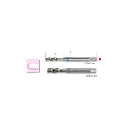 Beta 428FC 4 Maschi a macchina per fori ciechi passo grosso in acciaio HSS 004280104