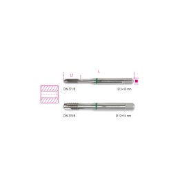 Beta 429FP 4 Maschi a macchina per fori passanti passo grosso in acciaio HSS-CO 5% 004290004