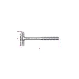 Beta 1377INOX 230 Martelli con testa tonda e penna sferica per calderai e lattonieri in acciaio inossidabile 013770623