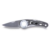 Beta 1778P Coltello a serramanico lama ed impugnatura in acciaio inossidabile a alluminio, con apertura a pulsante 017780088
