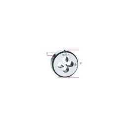 Beta 441 9X0,75 Filiere tonde filettatura metrica passo fine in acciaio al cromo 004410008