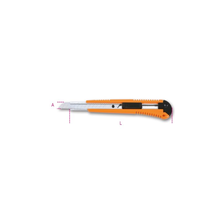 Beta 1770A Cutter 9mm con blocco automatico della lama, fornito con 3 lame 017700025