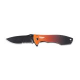 Beta 1778AX Coltello a serramanico lama in acciaio inossidabile seghettata, impugnatura in alluminio, con dentello apertura agev