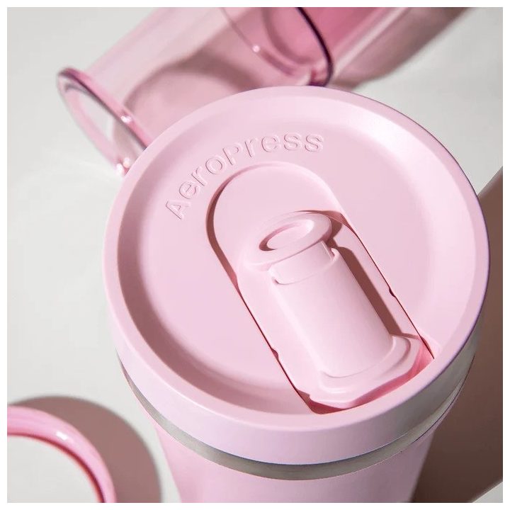 AEROPRESS Go Plus Coffee Maker with Pink Thermal Mug 475 ml