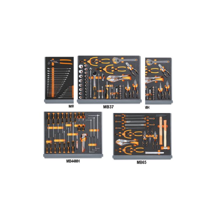Beta 5935VI/2MB Assortimento di 133 utensili per manutenzioni industriali in vassoio morbido in EVA 059351316
