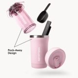 AEROPRESS Go Plus Coffee Maker with Pink Thermal Mug 475 ml