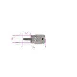 Beta 3984/3 Chiave estrattore per ruote libere Shimano® a cassetta con perno di guidanichelata 039840030
