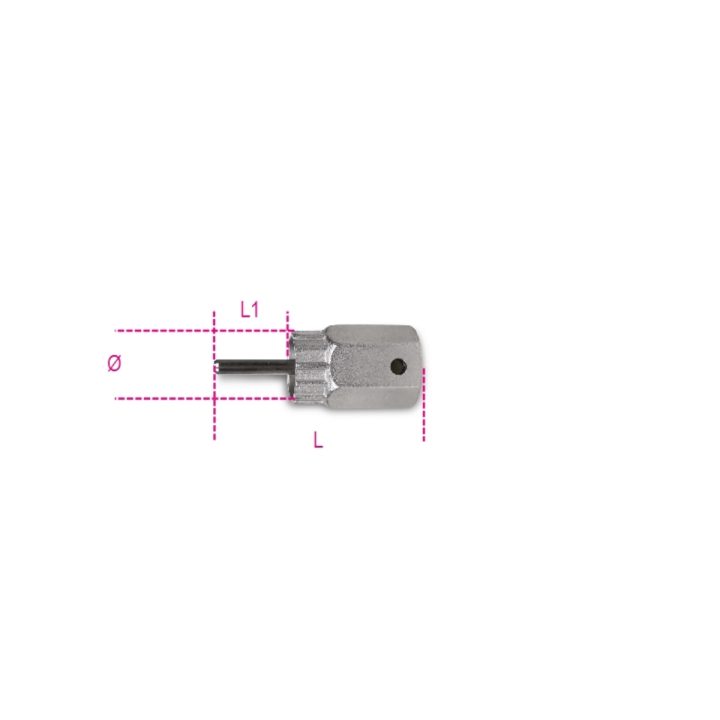 Beta 3984/3 Chiave estrattore per ruote libere Shimano® a cassetta con perno di guidanichelata 039840030