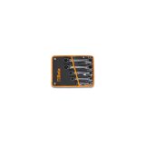 Beta 195P/B5 Serie di 5 chiavi poligonali doppie piegate a 15° a cricchetto reversibile (art. 195P) in busta di Nylon 001950266