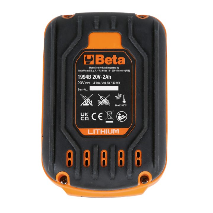 Beta 1994B 20V-2AH Batteria agli ioni di litio da 2 Ah per utensili 20V 019940022