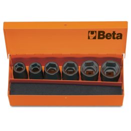 Beta 720/C6 6 chiavi a bussola Macchina con attacco quadro femmina 1/2" fosfatate, in cassetta di lamiera 007200910