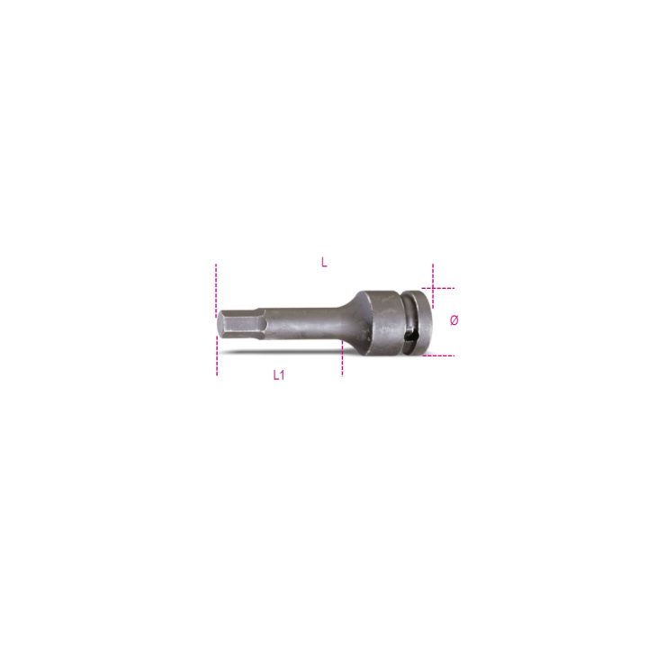 Beta 720ME 17 Chiavi a bussola Macchina maschio esagonale con quadro femmina 1/2" fosfatate 007200517