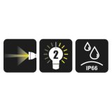 Beta 1833 L Torcia LED ad alta luminosità in robusto alluminio anodizzato, fino a 1100 Lumen 018330004