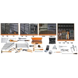 Beta 5910VI/3T Assortimento di 261 utensili per manutenzioni industriali in in termoformato rigido in ABS 059101063
