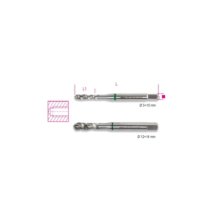 Beta 429FC 4 Maschi a macchina per fori ciechi passo grosso in acciaio HSS-CO 5% 004290104