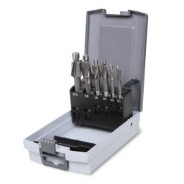 Beta 421/SP6 Serie di 6 svasatori con perno guida grado fine in acciaio HSS 004210019