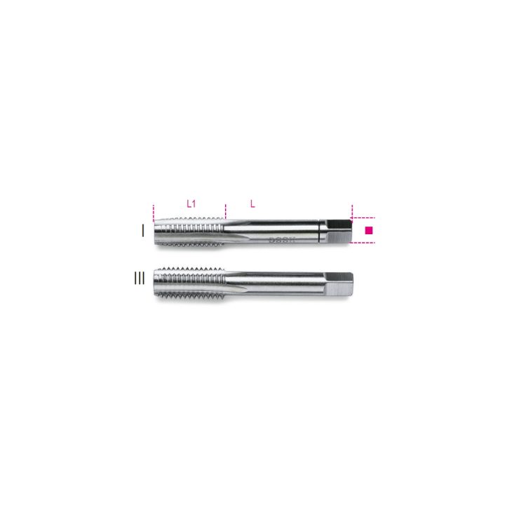 Beta 434 13X1,5 Serie di 2 maschi a mano sgrossatore e finitore passo fine in acciaio HSS 004340017