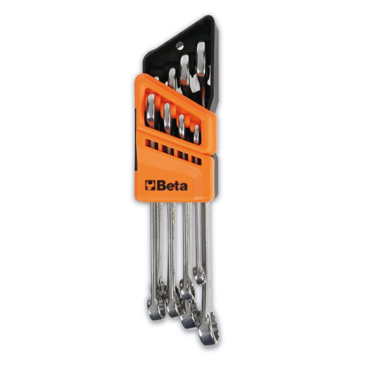 Beta 42INOX/SC8 Serie di 8 chiavi combinate in acciaio inossidabile con supporto compatto 000420388
