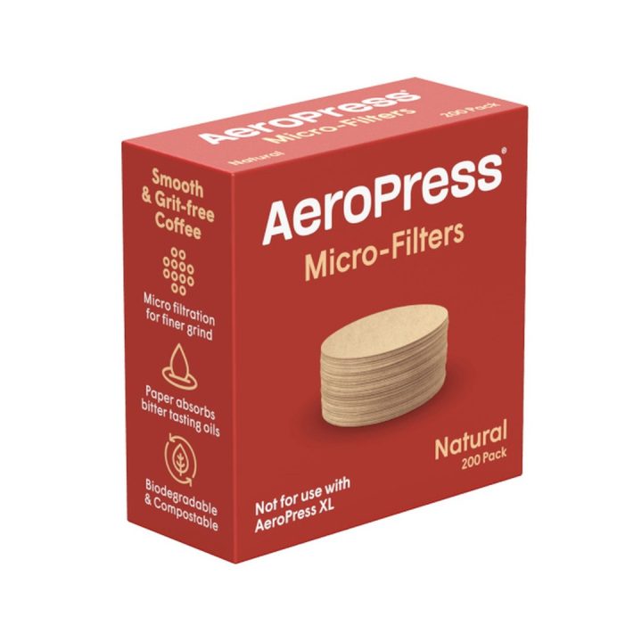 Aeropress paper coffee filters natural 200 pieces