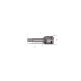 Beta 720ME 12 Chiavi a bussola Macchina maschio esagonale con quadro femmina 1/2" fosfatate 007200512