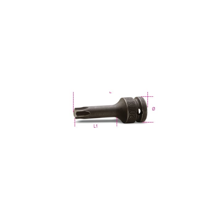 Beta 720TX 30 Chiavi a bussola Macchina maschio per viti con impronta Torx® con attacco quadro femmina 1/2" fosfatate 007200460