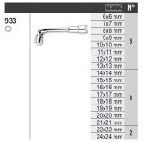 Beta 6600 M/73 Assortimento di 68 utensili con ganci senza pannello 066000073