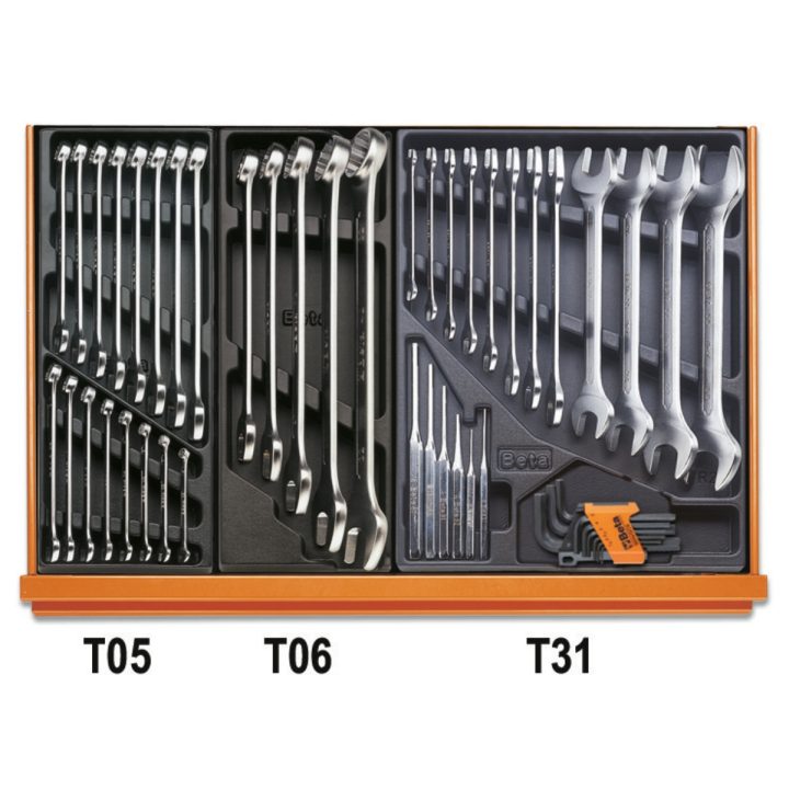 Beta 5904VI/2T Assortimento di 152 utensili per manutenzioni industriali in termoformato rigido in ABS 059041164