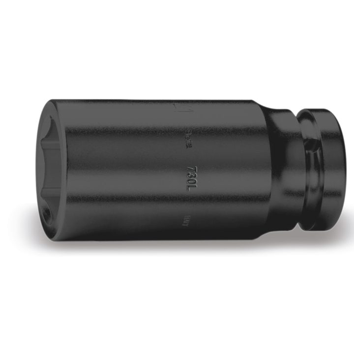 Beta 730L 105 Chiavi a bussola Macchina con attacco quadro femmina 1.1/2" bocca esagonale, serie lunga fosfatate 007300405