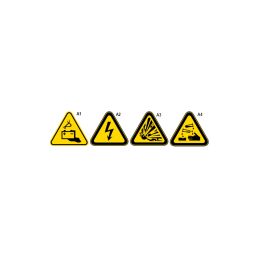 Beta 7109A 4 Cartelli di avvertenza in alluminio 071090004