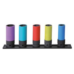 Beta 720LC/PM5 Serie 5 chiavi a bussola Macchina per dadi ruote con inserti polimerici colorati con attacco da 1/2", su guida ma