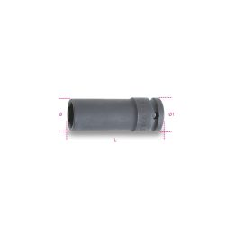 Beta 720LS 14 Chiavi a bussola Macchina con attacco quadro femmina 1/2" bocca esagonale serie lunga sottile fosfatate 007200364