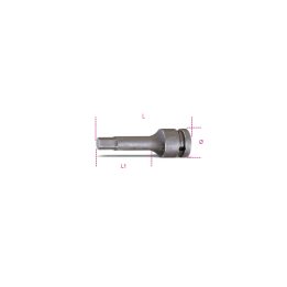 Beta 720ME 19 Chiavi a bussola Macchina maschio esagonale con quadro femmina 1/2" fosfatate 007200519